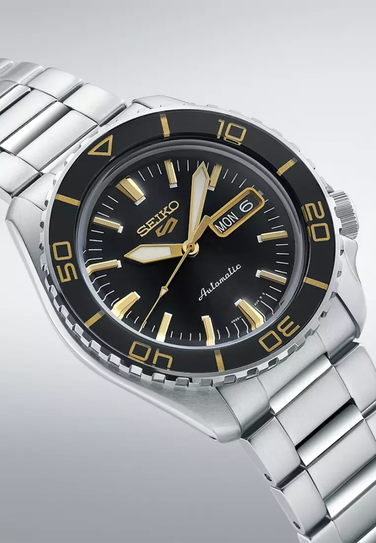 Seiko 5 Sports SKX – SNZH5 Blacktone Redux Stainless Steel Band Automatic Watch SRPK99K1