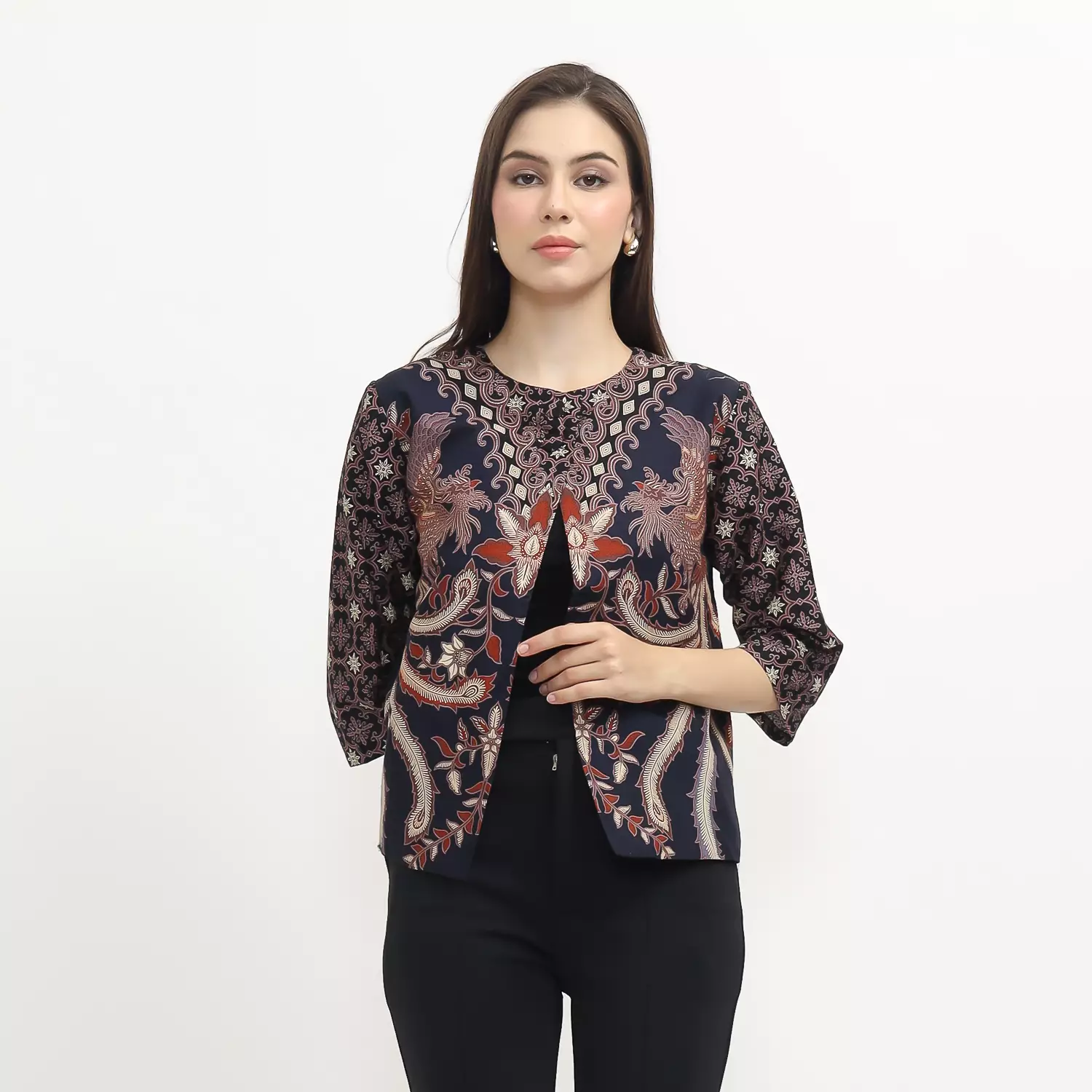 Blazer Batik Wanita - Bhatara Batik Tasya - Atasan Batik Modern Lengan Panjang