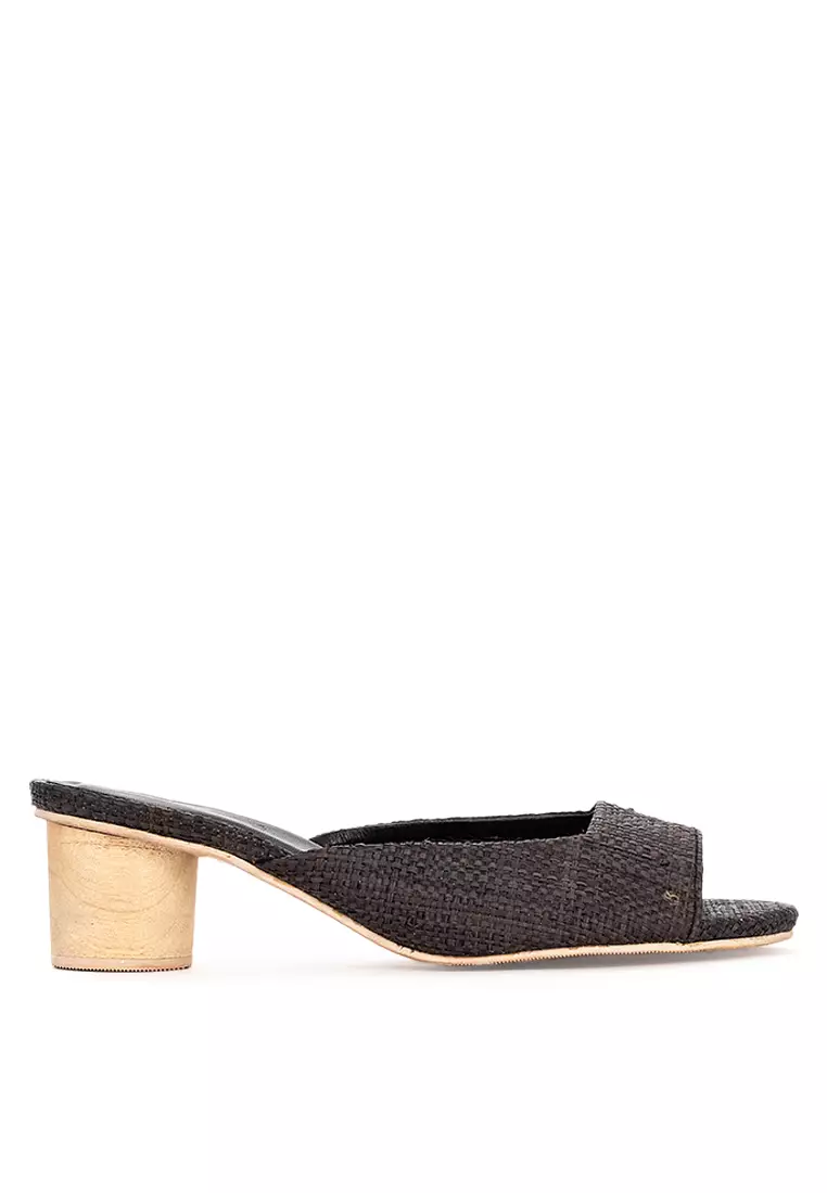 Discount on Inne  shoes - SKU: Regina Raffia Heel Ebony