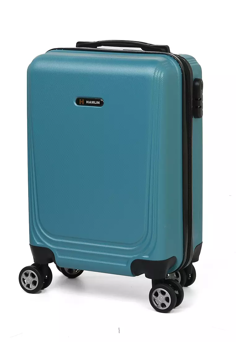 Caroline Koper Hardcase Unisex Size 18 Inch Tas Travel Large Compartment Material ABS+PVC Coated ORIGINAL - Green