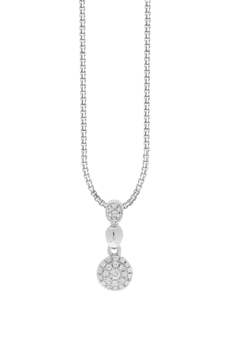 White gold on sale pendant set