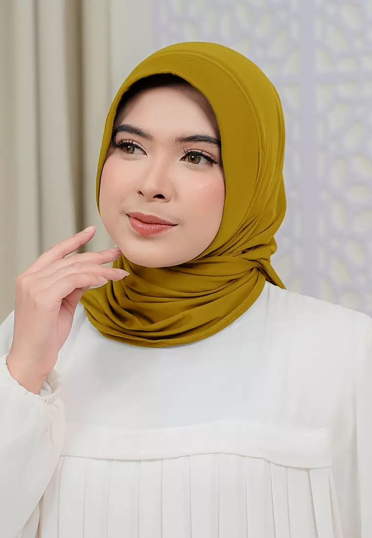 HIJAB INSTAN SOFTPAD AMEENA - MUSTARD