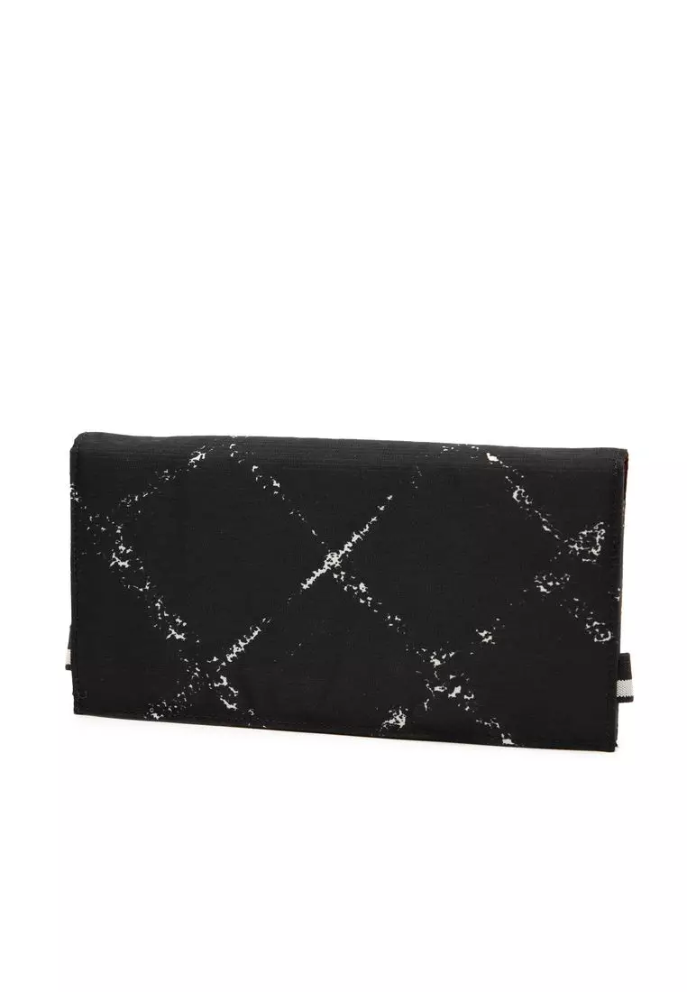 Pre-Loved Chanel Old Travel Line Nylon Bifold Long Wallet