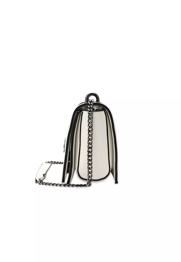 Women's Chain Shoulder Bag / Sling Bag / Crossbody Bag (Tas Bahu Wanita / Tas Selempang Wanita) - Putih