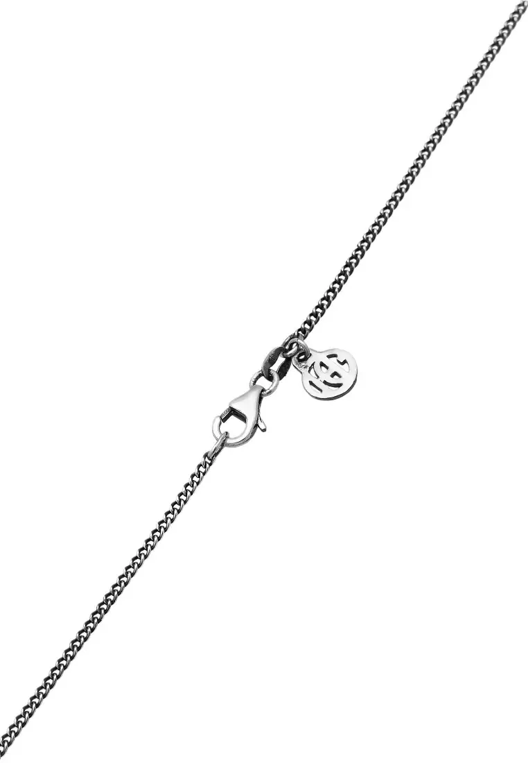 EXCLUSIVE Kalung Perhiasan Perak 925 Pria Coin Evil Eye - Sun Oxidized