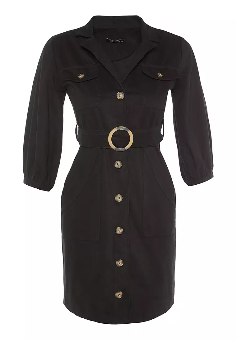 Shirt Dress With A Belt