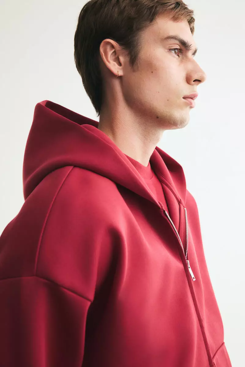 Oversized Fit Interlock Zip-through hoodie