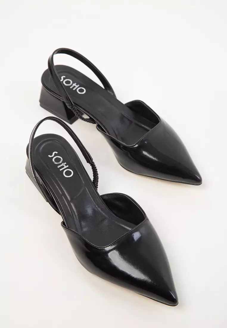 Patent Leather Classic Heeled Shoes