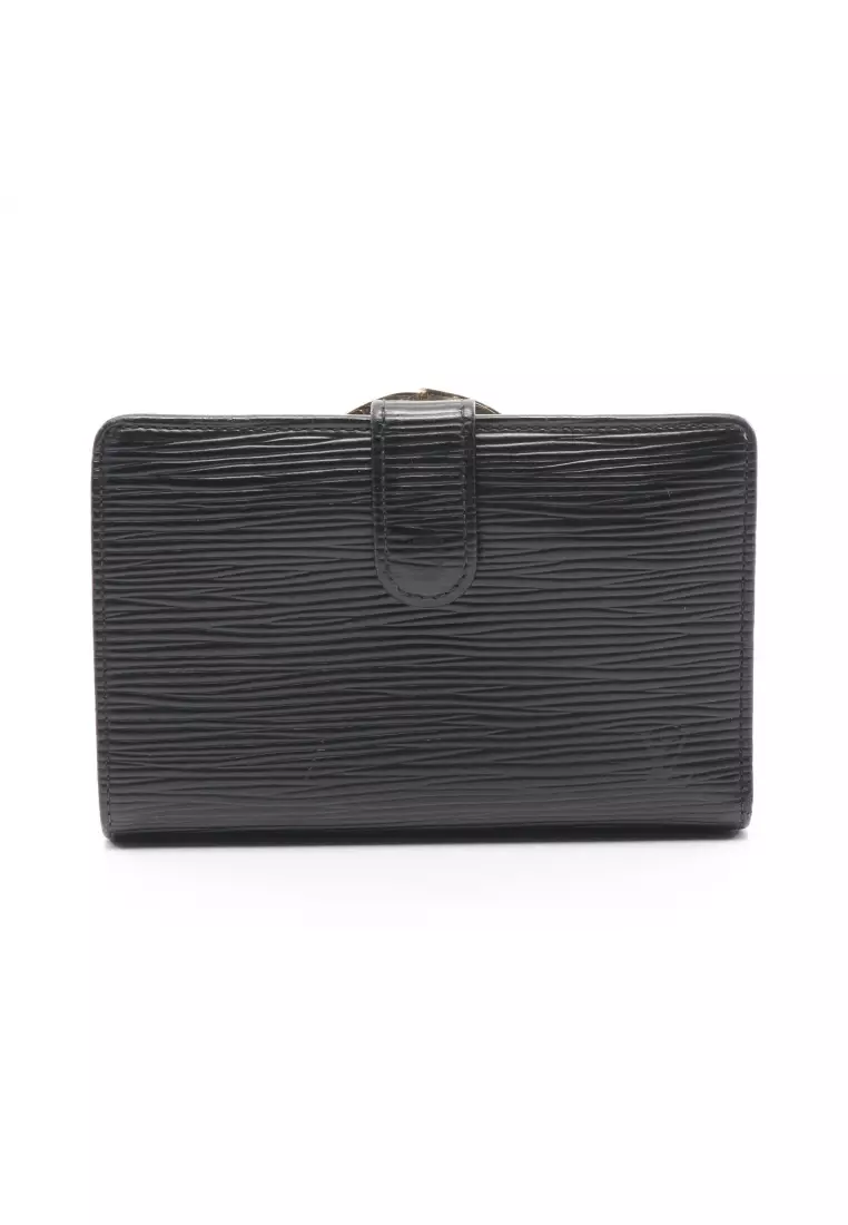 Buy Louis Vuitton Pre-loved LOUIS VUITTON Porte-monnaie billet Viennois  Waved Pattern Bi-fold leather wallet Black Online