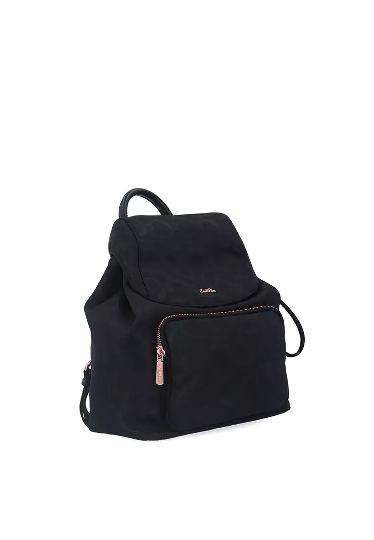 Black Carlo GEO Nylon Backpack