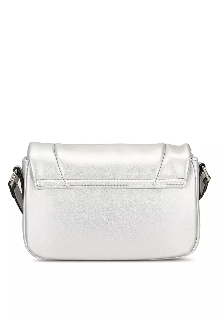 White and sale silver crossbody bag