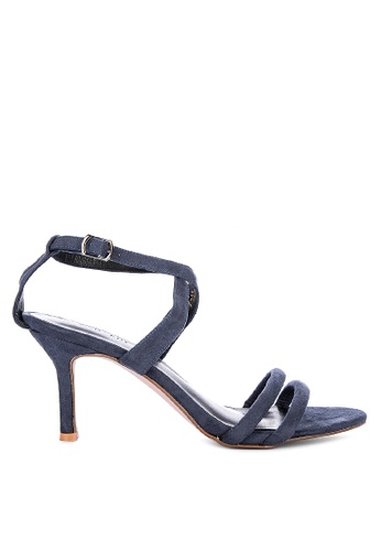 Janylin grey and blue Two-Band Heeled Sandals With Ankle Strap 110DCSHDBAADC2GS_1