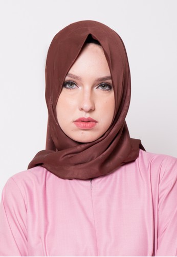 Jual Diindri Hijab Jilbab  Instan  Premium 3D print brown 
