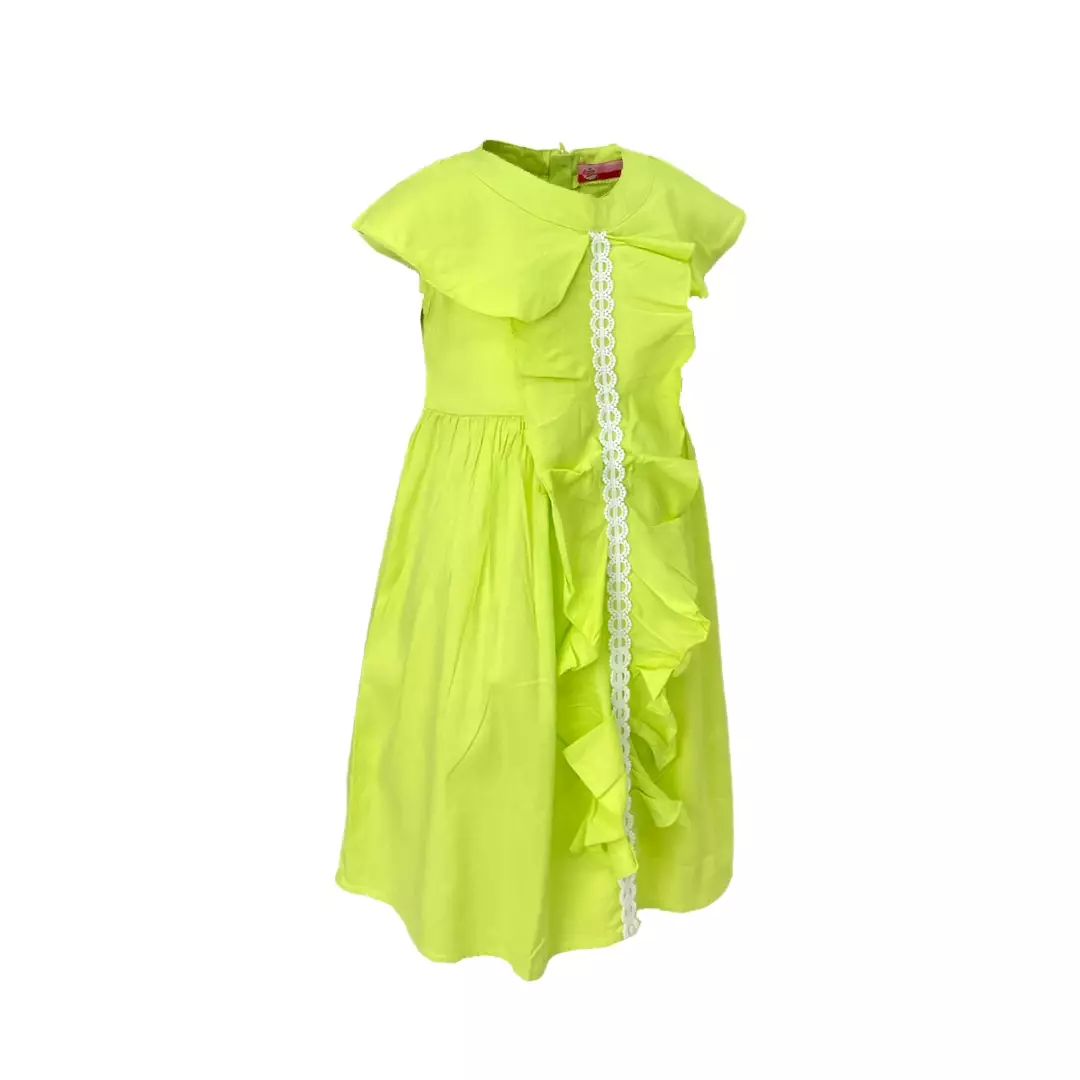 Pingu Long Dress Anak Perempuan Polos Hijau 91003430