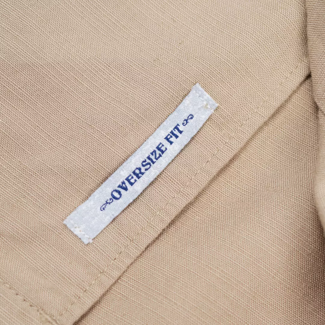 Emba Denim - Aram One Kemeja Koko Pria Lengan Panjang Oversize Khaki