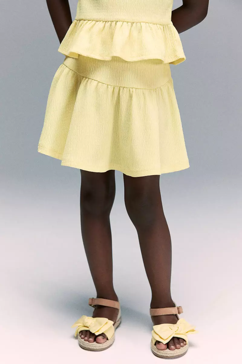 Crinkled jersey skirt