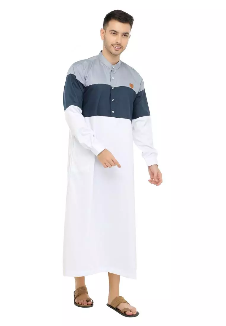 Jubah Gamis Muslim Pria Arsyad - Putih