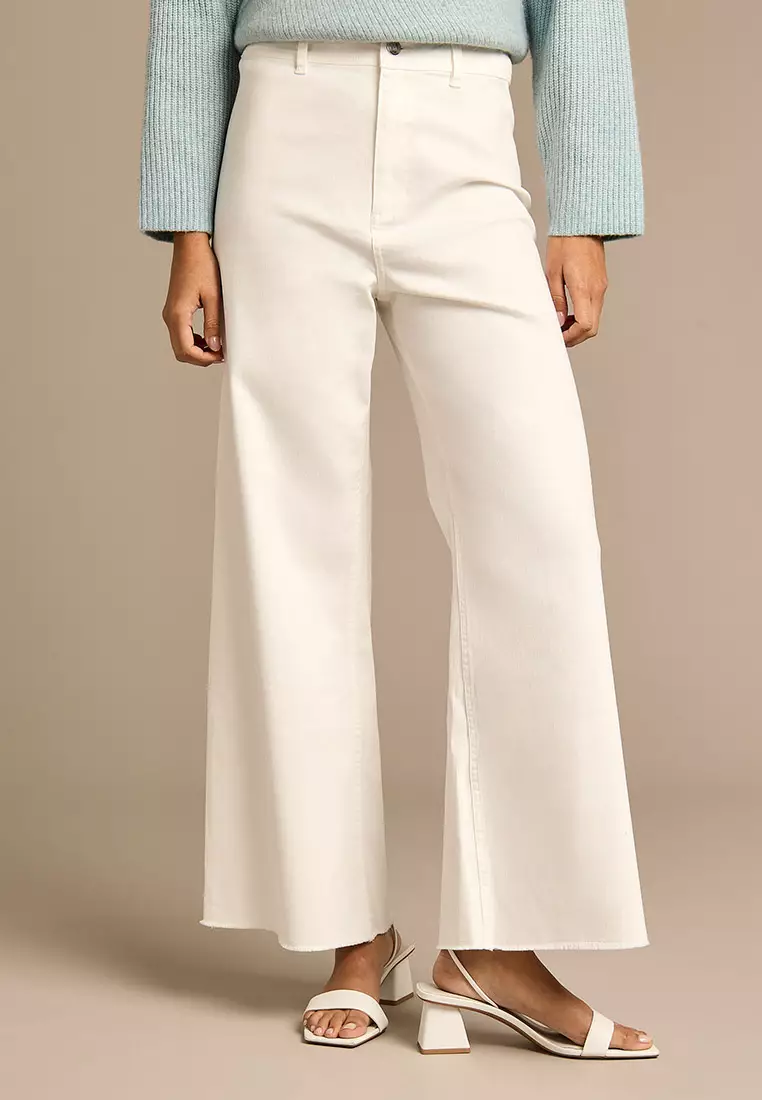 Dottie White Wide Leg Denim Jean