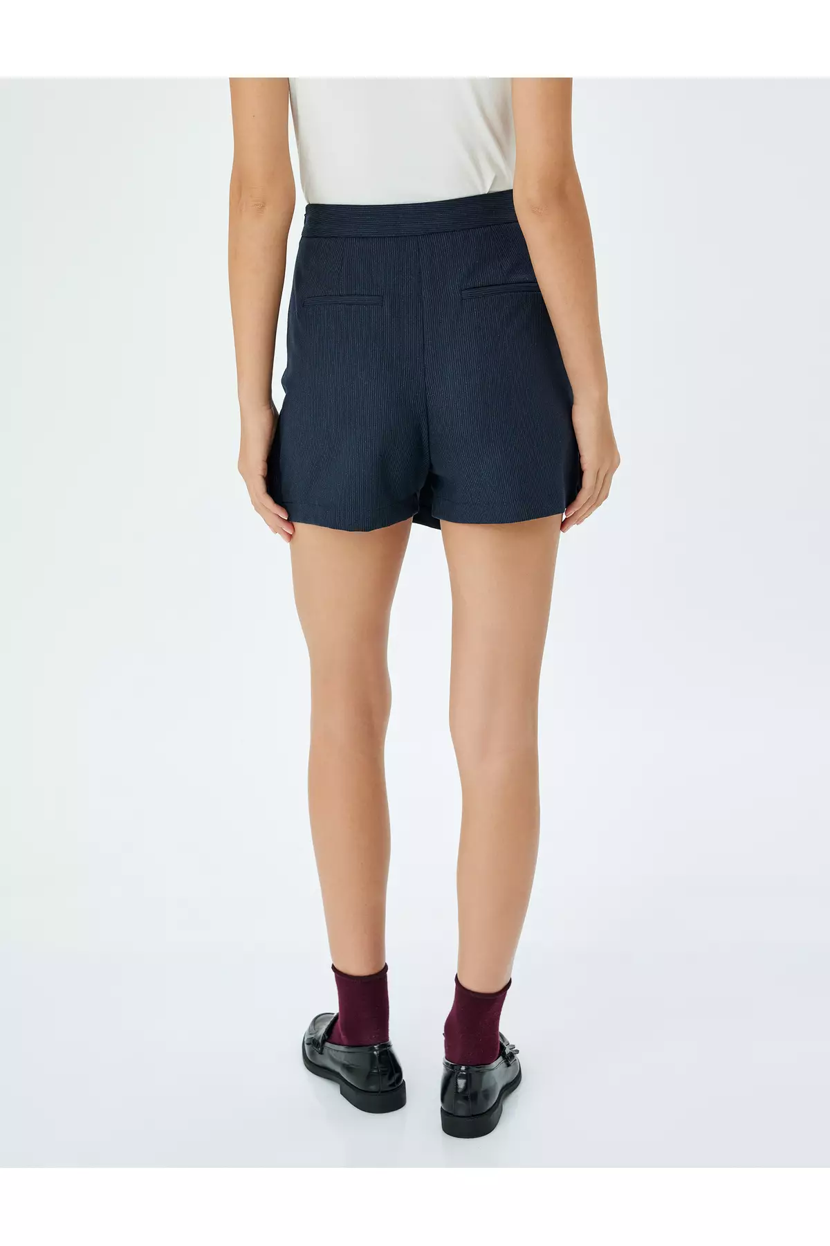 Pleated High Waist Mini Shorts Skirt
