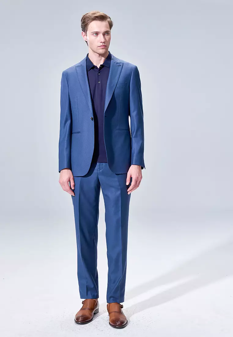 Navy Blue Styled Pocket Polo Shirt