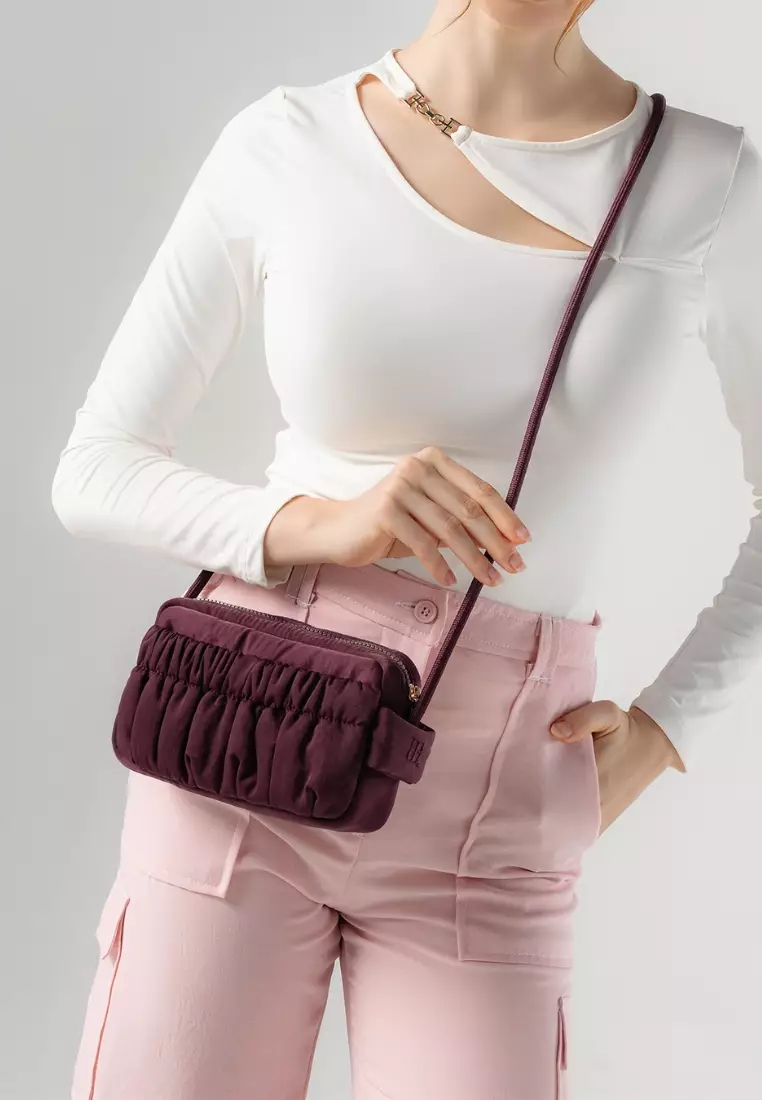 Poofah Crossbody Bag - Blood Red