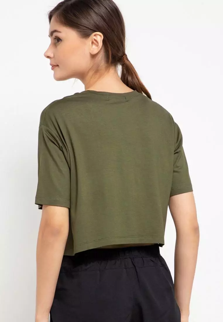 TD Active LS072 Sport CL Crop Loose  Ver Hijau Army