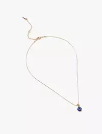 GOLD PLATED GLASS EVIL EYE