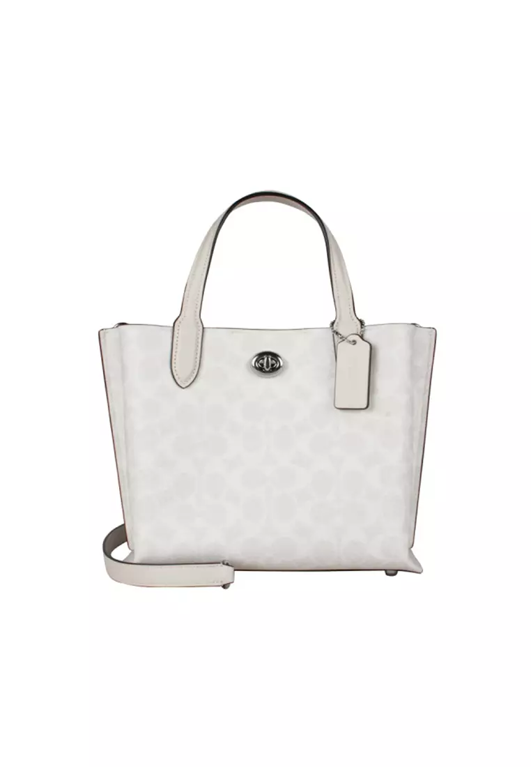 Buy Coach Willow 24 Women's Shoulder Bag In Chalk White C8562 2025