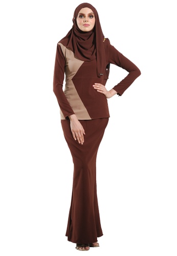 Buy Lara Nour Baju Kurung Moden Como Crepe Online Zalora Malaysia