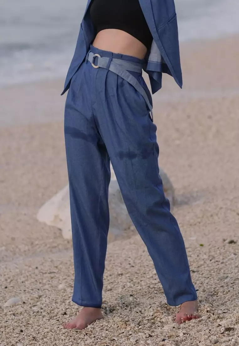 Nuria Denim Pants Dark