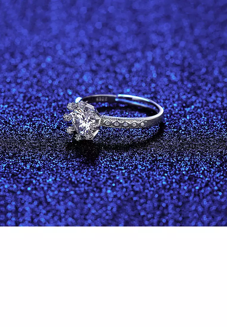 Buy Glamorousky 925 Sterling Silver Fashion Simple Geometric Round