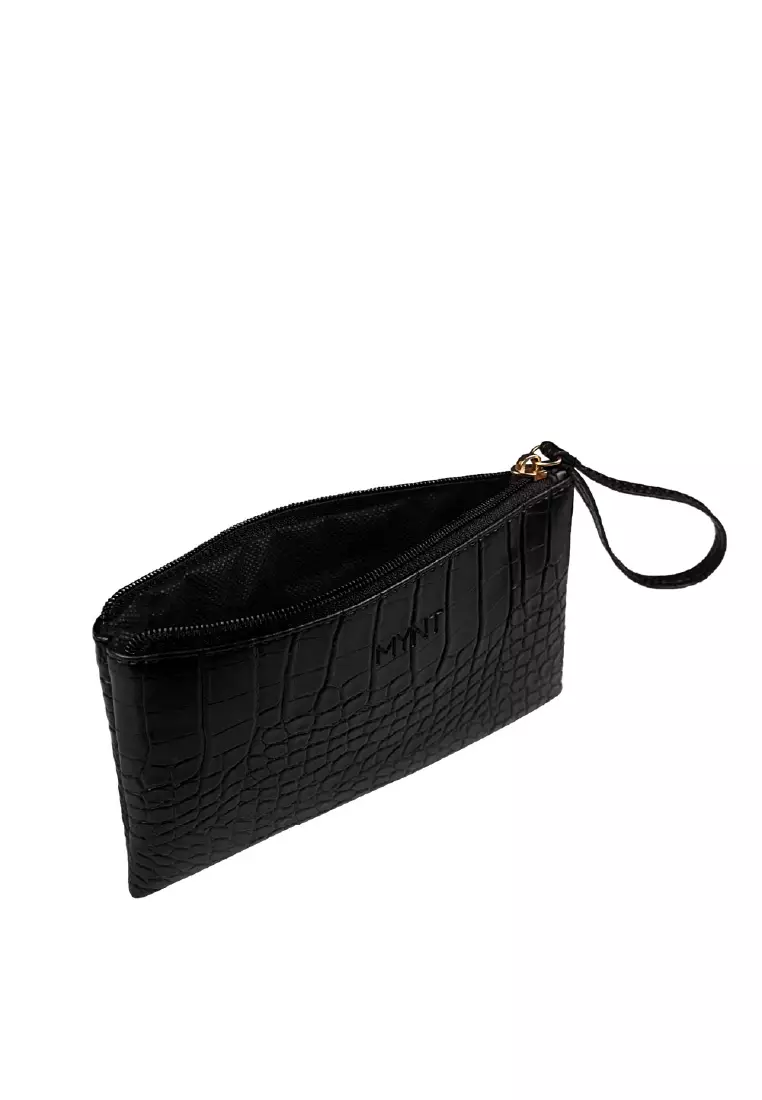 MYNT by MAYONETTE CORA Pouch Dompet Wanita Terbaru 2021 Import Korea Tas Croco Wanita - Black