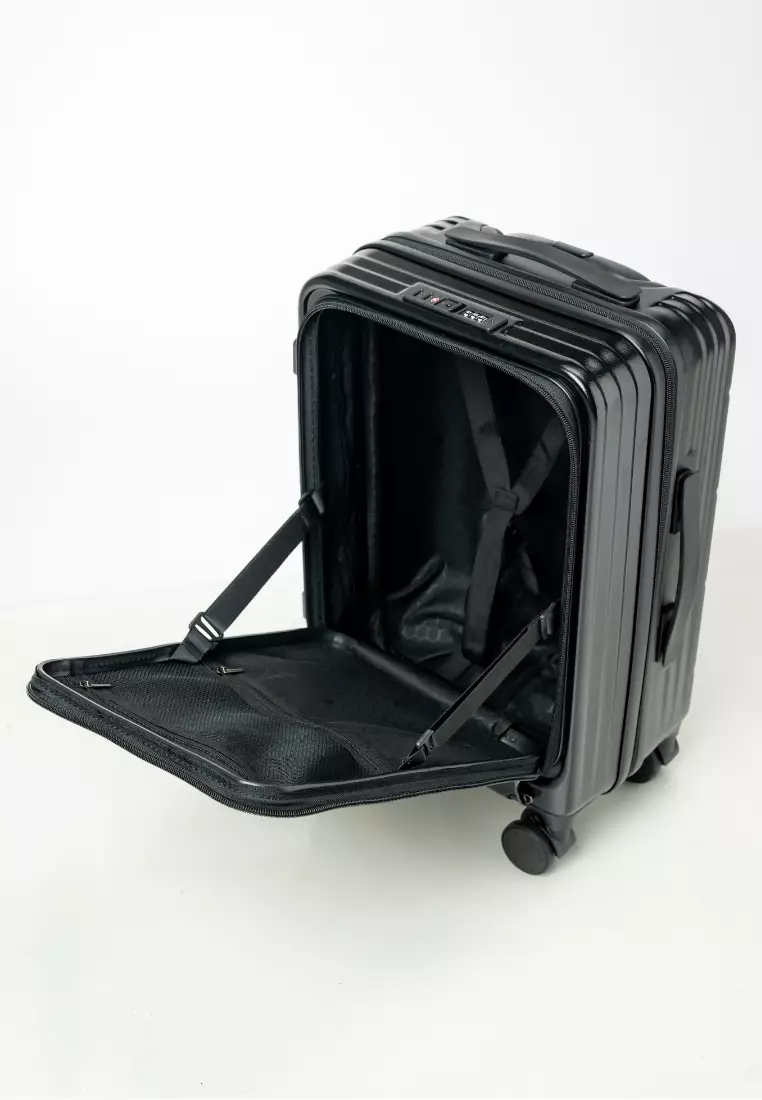 Alpha 4pcs Set 16,20, 24, 28"  Hard Case Luggage in Black