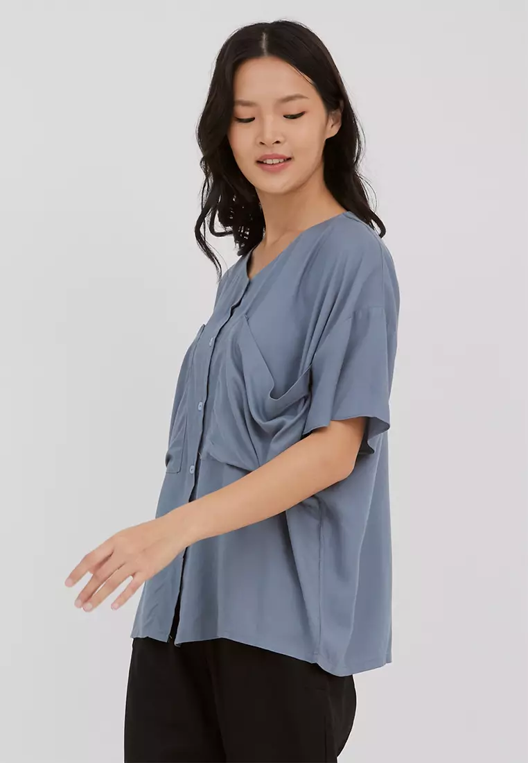 Camelia Grey Blouse
