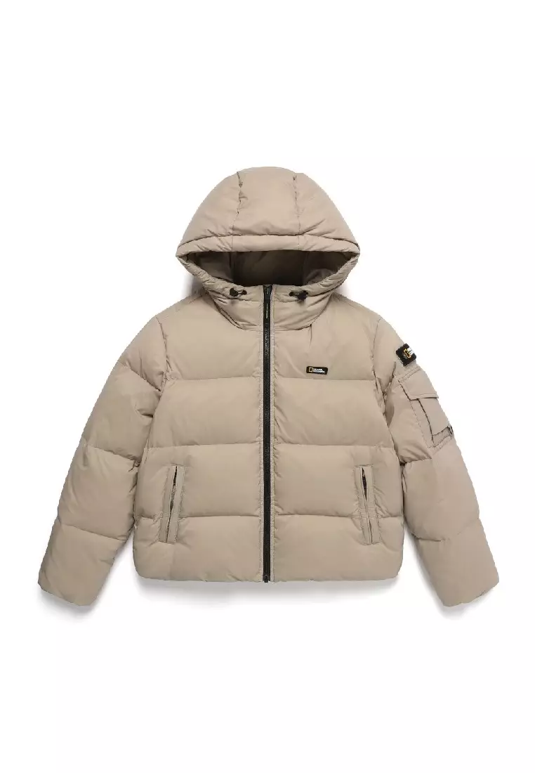 Women's GOLDEN MOLE Cropped Hooded Down Jacket
