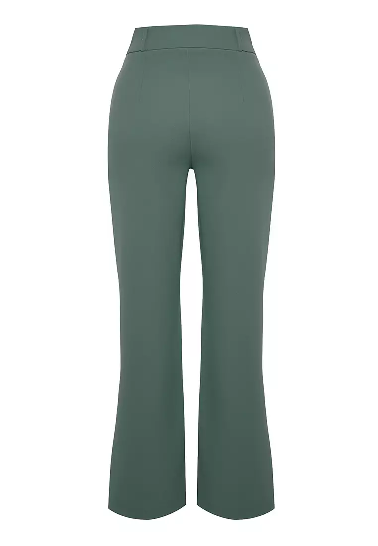 Straight Ribbed Trousers