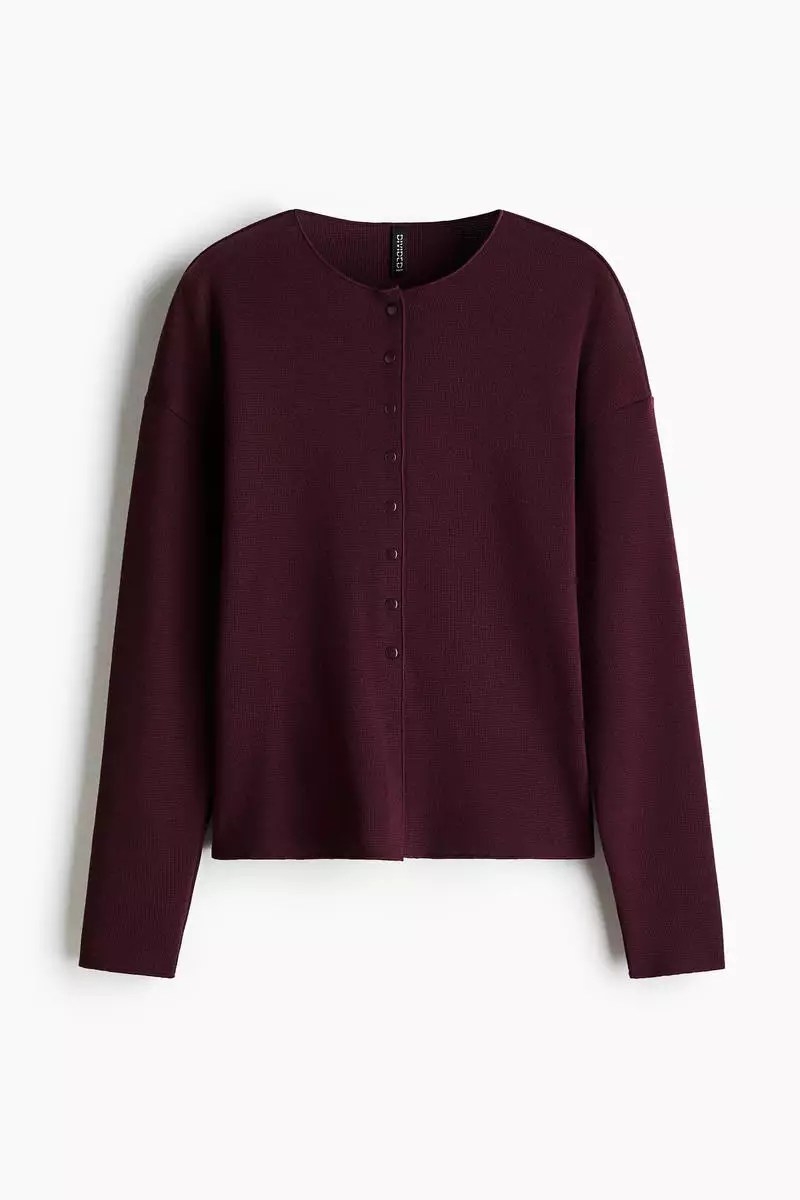 Textured-knit cardigan