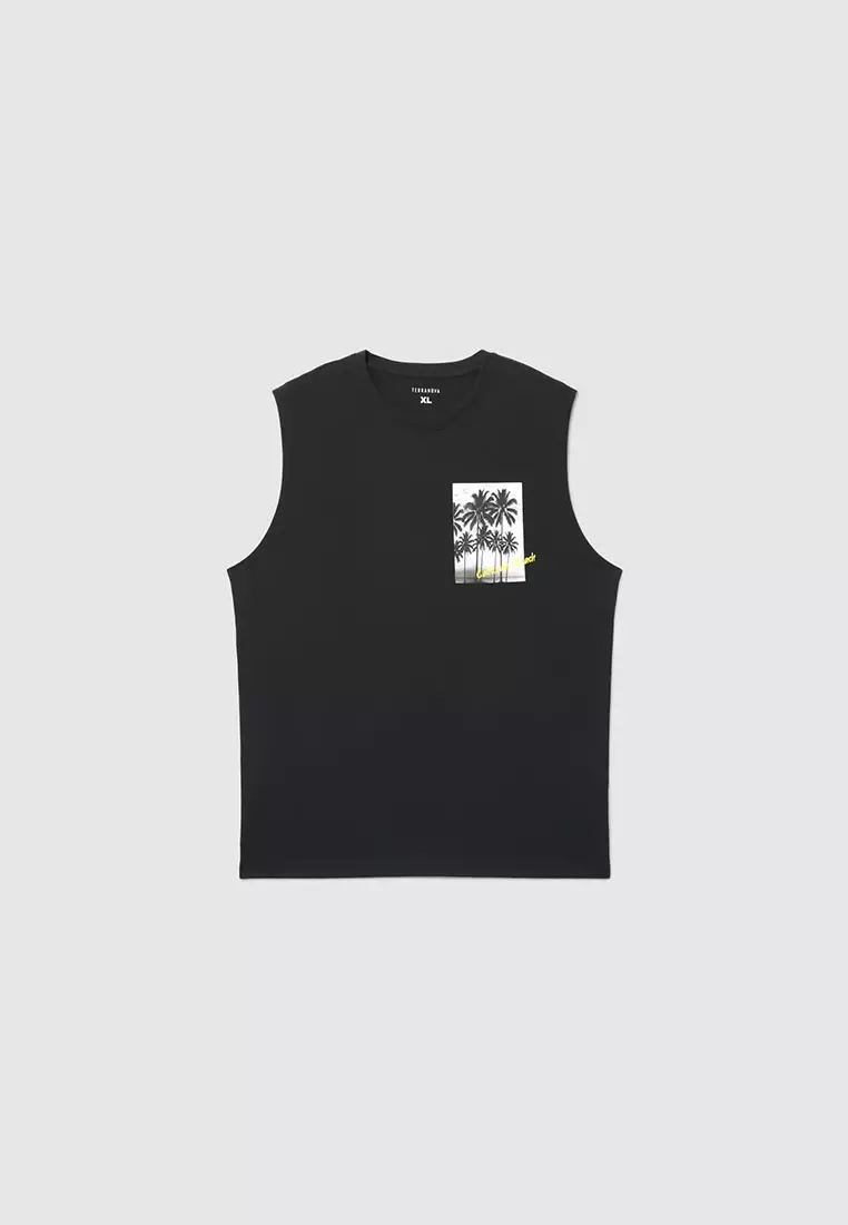 Men's Palm tree print Sleeveless Top