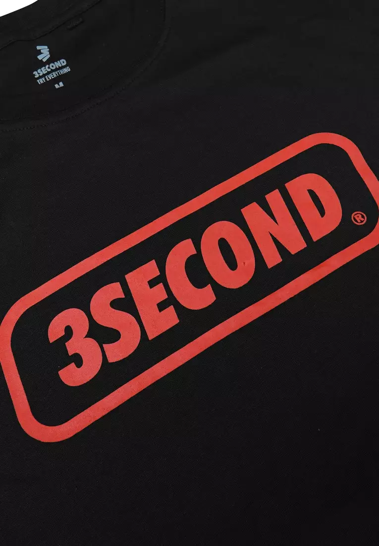 3Second Men's T-Shirt Short Sleeve Regular Fit Cotton Logo Script Smith OL-C920325