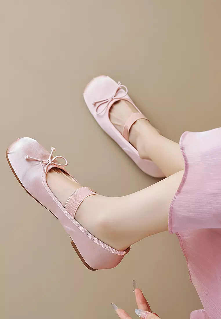 Elastic Strap Bowknot Mary Jane Shoes WW222-1