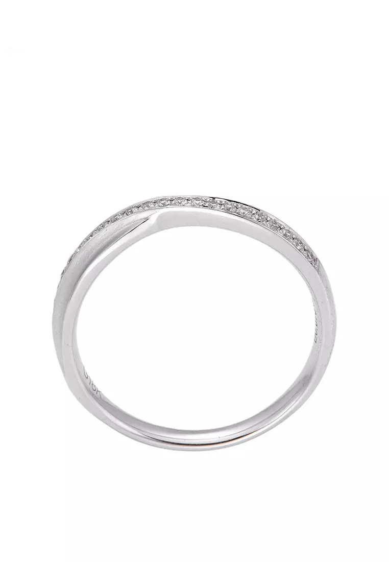 LITZ 18K White Gold  Diamond Ring  YM-BR1044C