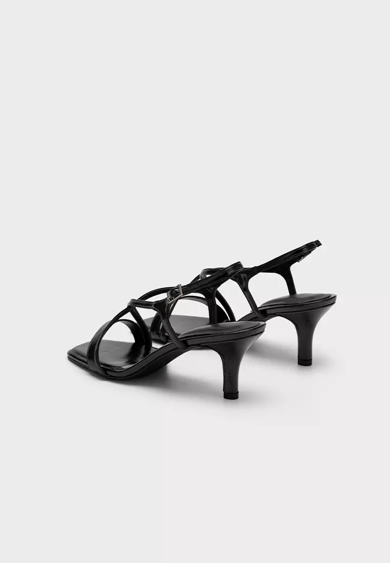 CLOUDFOAM STRAPPY SQUARE TOE MID HEEL SANDAL
