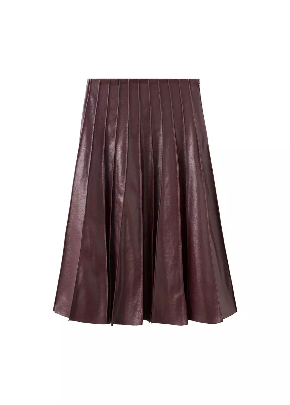 Rok godet kulit sintetis