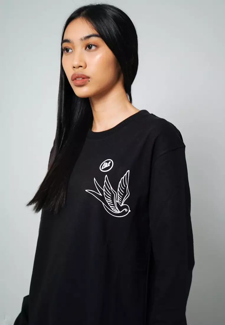 LGS Street - Free Spirit - Sweatshirt - Streetwear - Hitam - Unisex - SW.10.H006.003