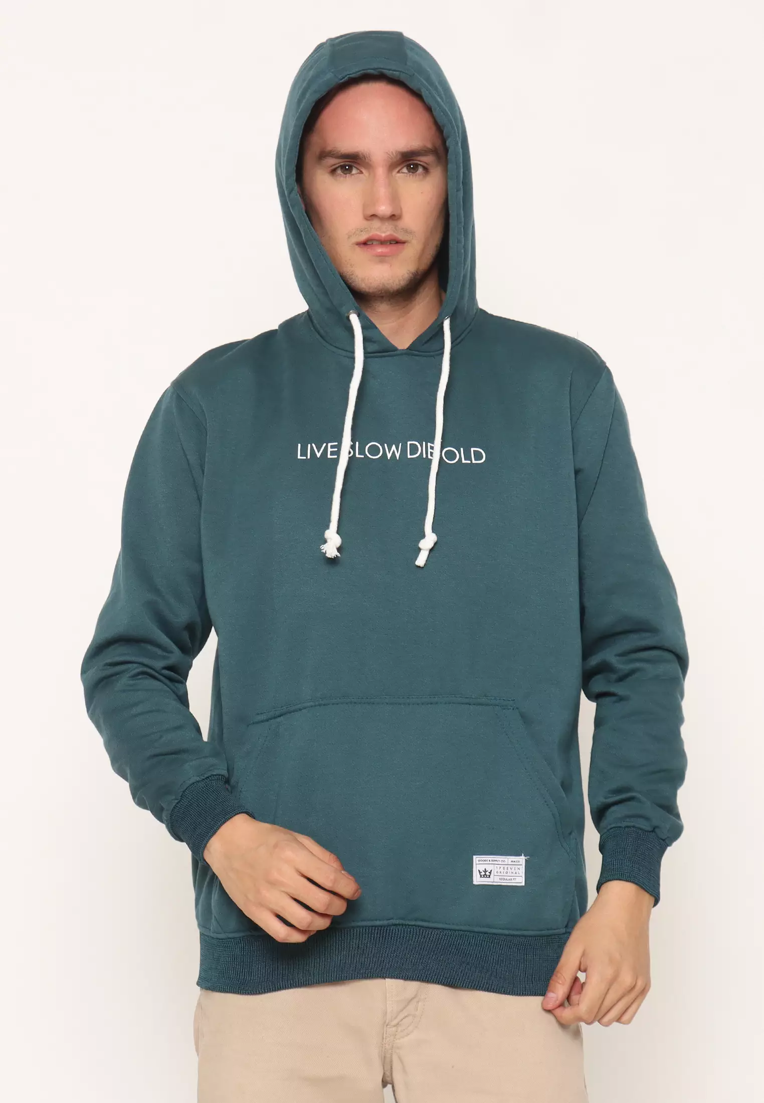 17SEVEN Hoodie Sablon Pria 0352-LIVESLOW-TQ NEW