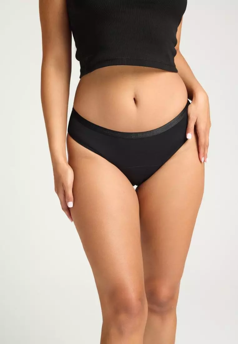 Modibodi Period Underwear Classic Bikini Light-Moderate Black