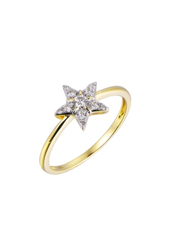 Buy Khoe Khoe 18k Yellow Gold Diamond Star Ring Online On Zalora Singapore