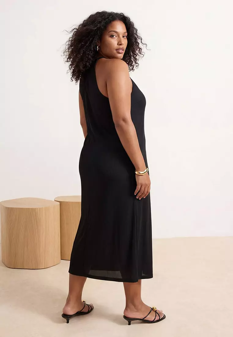 加大碼掛頸連身裙