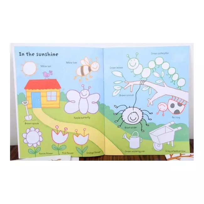 BUKU AKTIVITAS MEWARNAI STIKER ANAK FIRST COLOURING BOOK WITH STICKERS: COLOURS