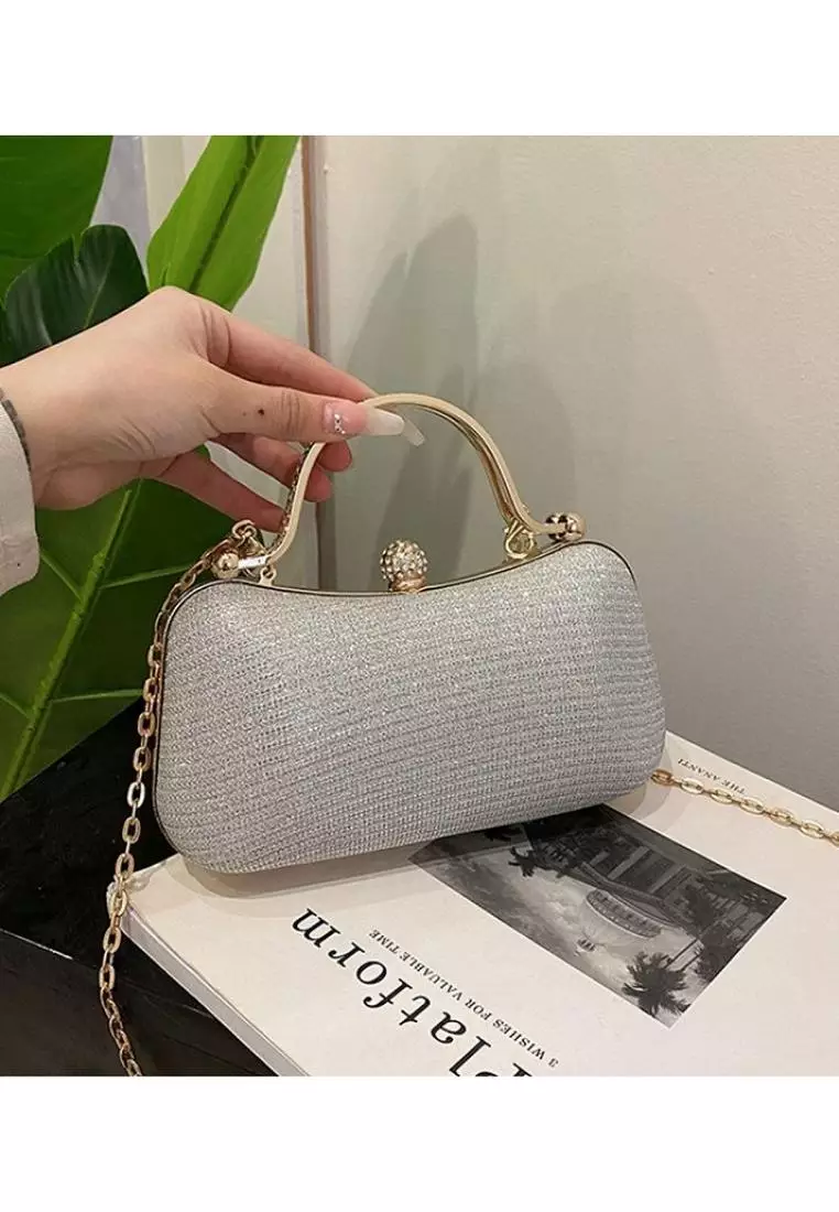 ByVedlyn Olivia Tas Pesta Wanita Clutch Fashion Terbaru - Silver